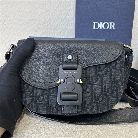 PREOWNED CHRISTIAN DIOR MINI SADDLE POUCH WITH 